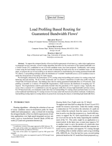 Load Profiling Based Routing for Guaranteed Bandwidth Flows*