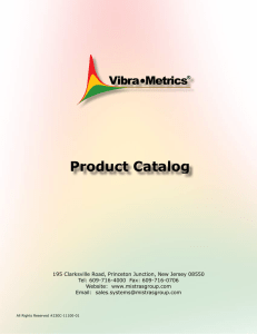 Vibration Products Catalog