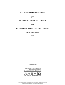 Standard Specifications for Transportation Materials