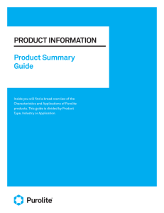 PRODUCT INFORMATION Product Summary Guide