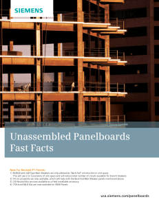 Unassembled Panelboards Fast Facts