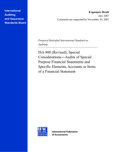 ISA 800 (Revised), Special Considerations―Audits of