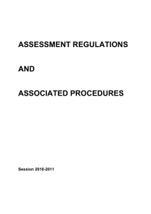 Assessment regulations 10-11 - Goldsmiths, University of London