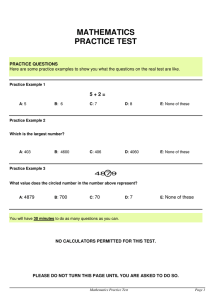 Mathematics practice test (pdf