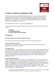 B.1A Creative Commons Terminology Guide