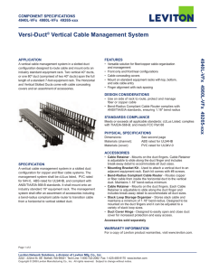 Versi-Duct® Vertical Cable Management System