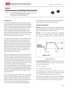 Phototransistor Switching Time Analysis