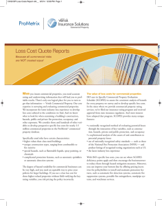 Loss Cost Quote Reports