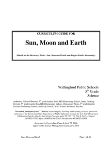 Sun, Moon and Earth - Wallingford Public Schools