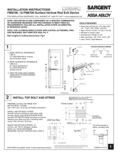 INSTALLATION INSTRUCTIONS FM8700, 12