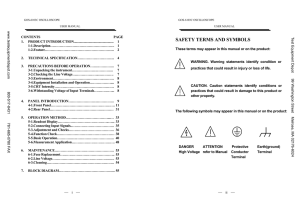 SAFETY TERMS AND SYMBOLS