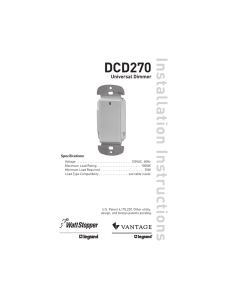 DCD270 Universal Dimmer, 1000Watt
