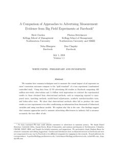 A Comparison of Approaches to Advertising Measurement