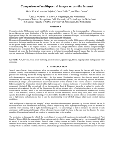 Comparison of multispectral images across the Internet