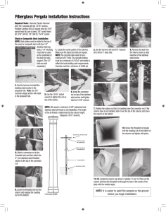 Fiberglass Pergola Installation Instructions