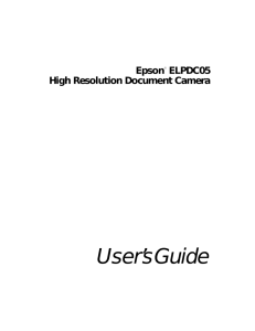ELPDC05 High Resolution Document Imager