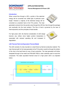 Thermal Management Of Power LED - VerB