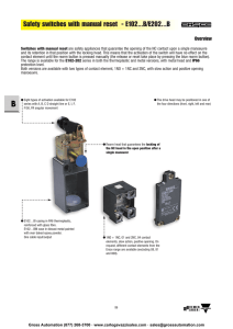 Safety switches with manual reset - E102...B/E202...B