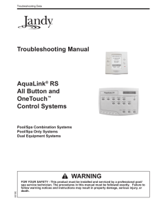 AquaLink RS All Button and OneTouch Troubleshooting Manual