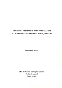 resistivity methods with application to planillas