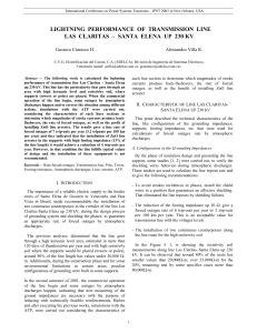 Lightning Performance of Transmission Line Las Claritas