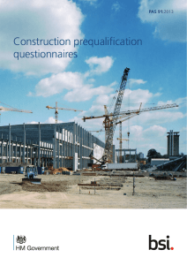 Construction prequalification questionnaires