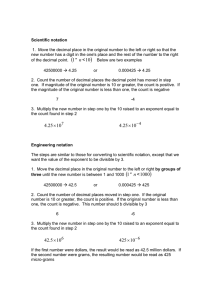Scientific and Engineering Notation