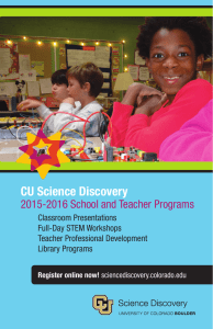 CU Science Discovery - University of Colorado Boulder