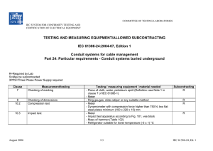 TESTING AND MEASURING EQUIPMENT/ALLOWED