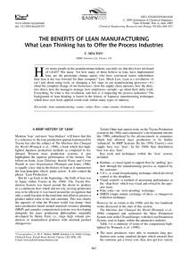 The Benefits of Lean Manufacturing, What Lean