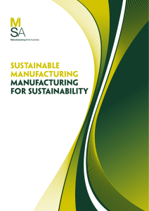 SUSTAINABLE Manufacturing Manufacturing For Sustainability