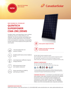 Canadian Solar CS6K-MS SuperPower Datasheet
