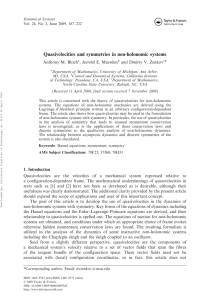 Quasivelocities and symmetries in non