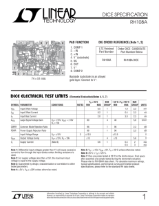 rh108a - dice specification