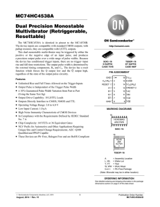 Dual Precision Monostable Multivibrator