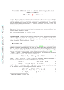 Fractional diffusion limit of a linear kinetic equation in a bounded