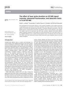 The effect of laser pulse duration on ICP-MS