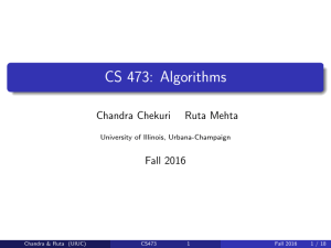 CS 473: Algorithms - University of Illinois Urbana