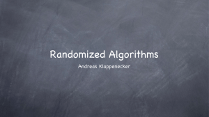 Randomized Algorithms - TAMU Computer Science Faculty Pages