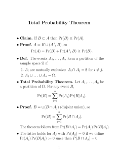 Total Probability Theorem