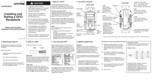 Installing and Testing a GFCI Receptacle