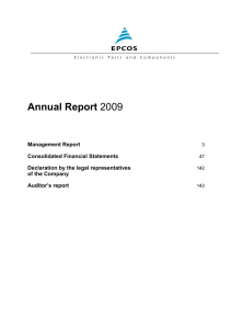 EPCOS AG: Annual Report 2009