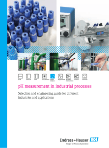 pH measurement in industrial processes