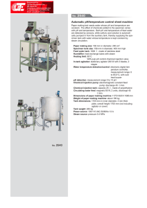 Automatic pH/temperature control sheet machine