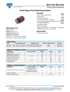 MCL4148, MCL4448 Small Signal Fast Switching Diodes