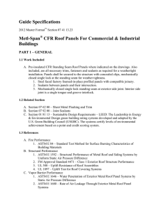 Guide Specifications Metl-Span CFR Roof Panels For Commercial