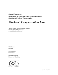 Workers` Compensation Law - Department of Labor and Workforce