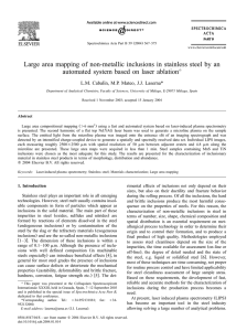 Large area mapping of non-metallic inclusions in stainless steel by