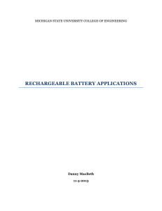 rechargeable battery applications