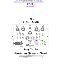 Tel-Instruments (TIC) T-30D NAV Test Set Operations Manual